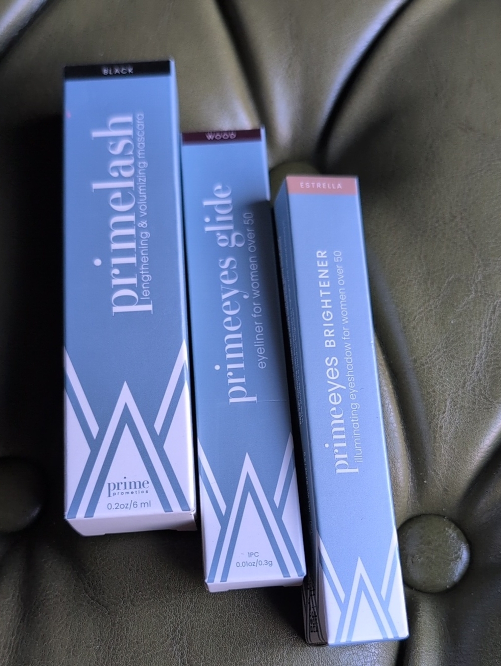 Prime Eyes Lot PrimeLash Mascara in Black, Prime Eye Eyeliner In WOOD & ESTRELLA